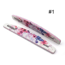Load image into Gallery viewer, 1 Pc Half-Moon-Shaped Nail File Nail Buffer Washable Grinding Polishing Sanding Buffing Pedicure Nail Art Tools