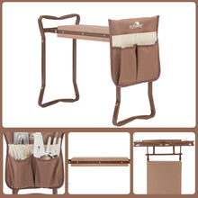 Load image into Gallery viewer, Garden Kneeler and Seat Folding Stainless Steel Garden Stool with Tool Bag EVA Kneeling Pad Gardening Gifts Supply