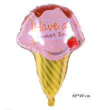 Load image into Gallery viewer, 1set Pink Donut Lip Ice Cream Popcorn Candy Foil Balloon Baby Shower Happy Birthday Decoration Balloon Boy Girl Cute Kid Toy