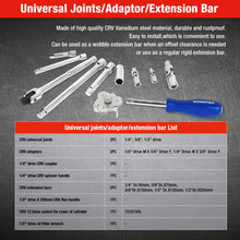 Load image into Gallery viewer, WORKPRO Tool Set Hand Tools for Car Repair Ratchet Spanner Wrench Socket Set Professional Bicycle Car Repair Tool Kits