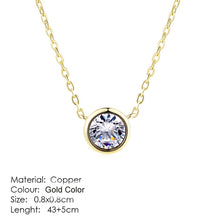 Load image into Gallery viewer, Aesthetic Charm Pendant Necklaces For Women Shine Zircon Choker Collar Chain On The Neck Jewellry Wedding Fashion Jewelry N426