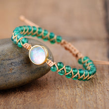Load image into Gallery viewer, Stone Wrap Bracelets Femme Amethysts Opal String Braided Yoga Friendship Bracelet Bangle Bohemian Jewellery