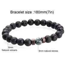 Load image into Gallery viewer, Men Bracelet Natural Moonstone Bead Tibetan Buddha Bracelet chakra Lava Stone Diffuser Bracelets Men Jewelry gift Drop Shipping