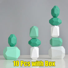Load image into Gallery viewer, 36Pcs Children's Wooden Colored Stone Jenga Building Block Educational Toy Creative Nordic Style Stacking Game Rainbow Toy Gift