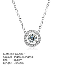 Load image into Gallery viewer, Aesthetic Charm Pendant Necklaces For Women Shine Zircon Choker Collar Chain On The Neck Jewellry Wedding Fashion Jewelry N426