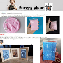 Load image into Gallery viewer, Baby footprint ultra light stereo Baby Care Air Drying Soft Clay Baby hand foot Imprint Kit Casting DIY Toys paw print pad 30g