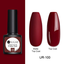 Load image into Gallery viewer, UR SUGAR 7.5ml Matte Nail Gel Polish Purple Series Hybrid Varnish Nail Art Semi Permanent UV Gel Varnish Soak Off Matte Top Coat