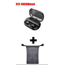 Load image into Gallery viewer, V11 TWS 5.0 Bluetooth Headphones 9D Stereo Wireless earphones IPX7 Waterproof headsets Sport earburd 4000mAh case Power Bank V12