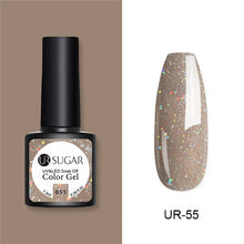 Load image into Gallery viewer, UR SUGAR Nude Glitter Gel Nail Polish Varnish Pink Rose Gold Shimmer Soak Off UV LED Nails Gel varnish 7.5ml