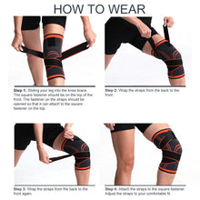 Load image into Gallery viewer, WorthWhile 1PC Sports Kneepad Men Pressurized Elastic Knee Pads Support Fitness Gear Basketball Volleyball Brace Protector