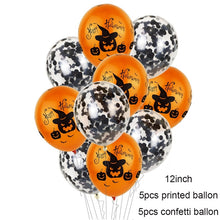 Load image into Gallery viewer, Scary Halloween Pumpkin Ghost Spider Confetti Balloon Latex Happy Halloween Decoration Kids Air Baloons Birthday Party Supplies