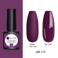 Load image into Gallery viewer, UR SUGAR 7.5ml Matte Nail Gel Polish Purple Series Hybrid Varnish Nail Art Semi Permanent UV Gel Varnish Soak Off Matte Top Coat