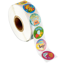 Load image into Gallery viewer, 500pcs Reward Stickers Encouragement Sticker Roll for Kids Motivational Stickers with Cute Animals for Students Teachers