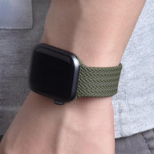 Load image into Gallery viewer, Braided Solo Loop silicone Strap For Apple Watch band 44mm 40mm 38mm 42mm Elastic Bracelet for iWatch Series 6 SE 5 4 3