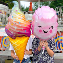 Load image into Gallery viewer, 1set Pink Donut Lip Ice Cream Popcorn Candy Foil Balloon Baby Shower Happy Birthday Decoration Balloon Boy Girl Cute Kid Toy