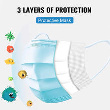 Load image into Gallery viewer, 24h Fast Shipping Hot Sale 3-layer Mask 100 Pcs Face Mouth Masks Non Woven Mascarillas Disposable Anti-Dust Masks Earloops Masks