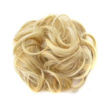 Load image into Gallery viewer, Delice Women's Wrap On Messy Bun Curly Scrunchie Chignon With Rubber Band Brown Black Synthetic Hair Ring