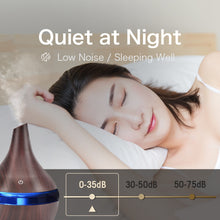 Load image into Gallery viewer, 300ML USB humidifier Electric oil Aromatherapy wood grain Ultrasonic air diffuser with 7 colors lights for home office Car