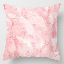 Load image into Gallery viewer, New Pink Roses Feathers Geometric Cushion Cover Modern Fashion Nordic Simple Pillowcase Decorative Sofa Seat Throw Pillows Cover