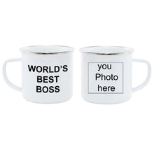 Load image into Gallery viewer, Personalized photo print Enamel MUG Coffee Milk Tea Cup Travel mug Unique Gifts