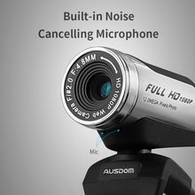 Load image into Gallery viewer, AUSDOM AW615 HD Web Camera With Microphone USB 2.0 1080P Webcam PC for Laptop Live Broadcast Video Conference Work Computer