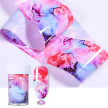 Load image into Gallery viewer, 100/50x4cm Nail Foils Marble Series Pink Blue Foils Paper Nail Art Transfer Sticker Slide Nail Art Decal Nails Accessories 1 Box