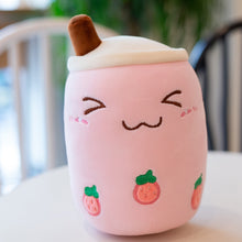 Load image into Gallery viewer, real-life bubble tea plush toy stuffed food milk tea soft doll boba fruit tea cup pillow cushion kids toys birthday gift
