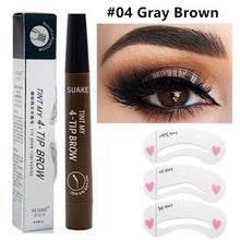 Load image into Gallery viewer, 1 Pcs Makeup Eyebrow Pencil Liquid Makeup Pencil Waterproof Brown Eyebrow Pencil with Fork Tip Durable Tattoo Pen