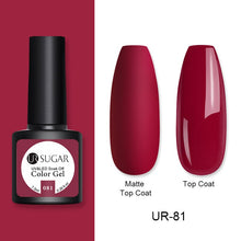 Load image into Gallery viewer, UR SUGAR 7.5ml Matte Nail Gel Polish Purple Series Hybrid Varnish Nail Art Semi Permanent UV Gel Varnish Soak Off Matte Top Coat