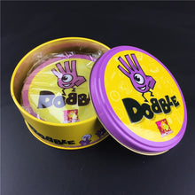 Load image into Gallery viewer, Dobble 16 styles Spot It Card Game Toy Iron Box Sport Go Camping Hip Kids Board Games Gift Animals Alphabet123