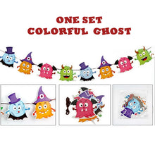 Load image into Gallery viewer, Halloween Decoration Supplies Tablecloths Straws Paper Plates Paper Cups Halloween Party Supplies Halloween Door Falg HY1