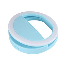 Load image into Gallery viewer, Mobile Phone Light Clip Selfie LED Auto Flash For Cell Phone Smartphone Round Portable Selfie Flashlight Makeup Mirror