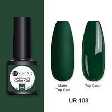 Load image into Gallery viewer, UR SUGAR 7.5ml Matte Nail Gel Polish Purple Series Hybrid Varnish Nail Art Semi Permanent UV Gel Varnish Soak Off Matte Top Coat