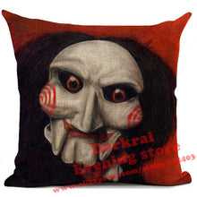 Load image into Gallery viewer, Halloween Horror Cushion Cover Chucky Annabelle Scream Clown Printed Throw Pillows Living Room Halloween Decorative Pillow Case