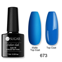 Load image into Gallery viewer, UR SUGAR 7.5ml Matte Nail Gel Polish Purple Series Hybrid Varnish Nail Art Semi Permanent UV Gel Varnish Soak Off Matte Top Coat