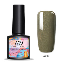 Load image into Gallery viewer, MAD DOLL 8ml 60 Colors Gel Nail Polish Nail Color Nail Gel varnish Soak Off UV Gel Varnish Base Coat No Wipe Top Coat