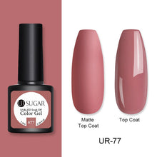 Load image into Gallery viewer, UR SUGAR 7.5ml Matte Nail Gel Polish Purple Series Hybrid Varnish Nail Art Semi Permanent UV Gel Varnish Soak Off Matte Top Coat