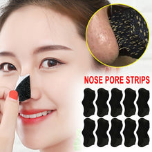 Load image into Gallery viewer, 50pc Bamboo Charcoal Blackhead Remover Mask Black Dots Spots Acne Treatment Mask Nose Sticker Cleaner Nose Pore Deep Clean Strip