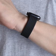 Load image into Gallery viewer, Braided Solo Loop silicone Strap For Apple Watch band 44mm 40mm 38mm 42mm Elastic Bracelet for iWatch Series 6 SE 5 4 3
