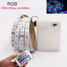 Load image into Gallery viewer, 1M 2M 3M 4M 5M USB LED Strip DC 5V Flexible Light Lamp 60LEDs SMD 2835 50CM Mini 3Key Desktop Decor Tape TV Background Lighting