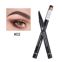 Load image into Gallery viewer, 5 Colors Eyebrow Pen Waterproof 4 Fork Tip Eyebrow Tattoo Pencil Cosmetic Long Lasting Natural Dark Brown Liquid Eye Brow Pencil