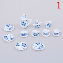 Load image into Gallery viewer, 15/8/9/4/2Pcs 1:12 Dolls House Miniature Mugs Dish Cups Pot Set Direction Furniture Toys Coffee Tea Cups Dollhouse Accessory