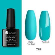 Load image into Gallery viewer, UR SUGAR 7.5ml Matte Nail Gel Polish Purple Series Hybrid Varnish Nail Art Semi Permanent UV Gel Varnish Soak Off Matte Top Coat