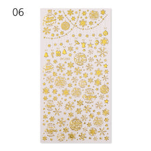 Load image into Gallery viewer, 1Pcs 3D Nail Sticker Christmas Holographics Snowflake For Gold Silver Nail Art Stickers DIY Nail Art Decoration Decals