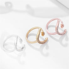 Load image into Gallery viewer, Fashion Ring Moon Star Open Finger Adjustable Rings Women Girls Rhinestone Crystal Bride Jewelry Ring Wedding Engagement Jewelry