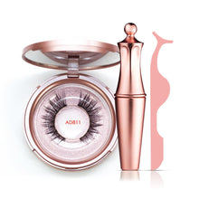 Load image into Gallery viewer, Magnetic Eyelashes & Liquid Eyeliner & Tweezer Set 3D Mink Lashes Makeup Magnet Eyelashes Set Long Lasting Eyelash Extension