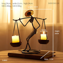 Load image into Gallery viewer, Home Decoration Accessories Creative Candle Holder Iron Kitchen Restaurant Romantic Candlestick Christmas Halloween Bar Party