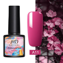 Load image into Gallery viewer, MAD DOLL 8ml 60 Colors Gel Nail Polish Nail Color Nail Gel varnish Soak Off UV Gel Varnish Base Coat No Wipe Top Coat