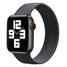 Load image into Gallery viewer, Braided Solo Loop silicone Strap For Apple Watch band 44mm 40mm 38mm 42mm Elastic Bracelet for iWatch Series 6 SE 5 4 3