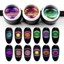 Load image into Gallery viewer, Venalisa 9D Gel Varnish Cat Eye Magic Chameleon Gel Varnish Nail Manicure Galaxy Starry Magnetic Multicolor 5ml Nail Gel Polish